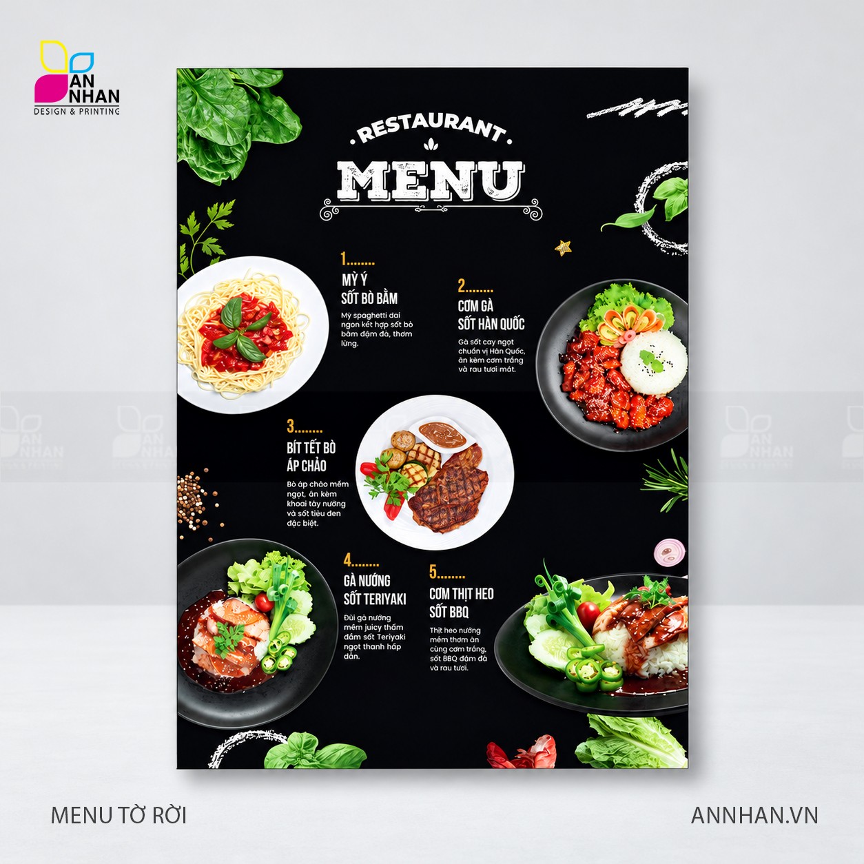 Menu dạng tờ rời